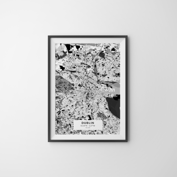 City-Map Dublin im Stil Kandinsky