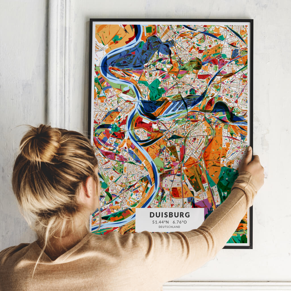 City-Map Duisburg im Stil Kandinsky City-Map Duisburg im Stil Kandinsky