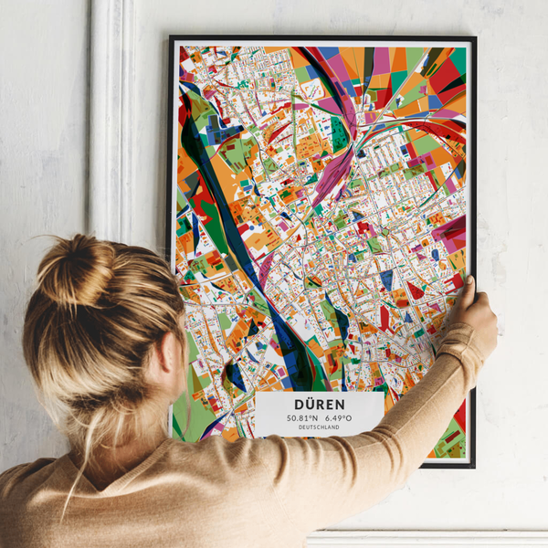 City-Map Düren im Stil Kandinsky City-Map Düren im Stil Kandinsky