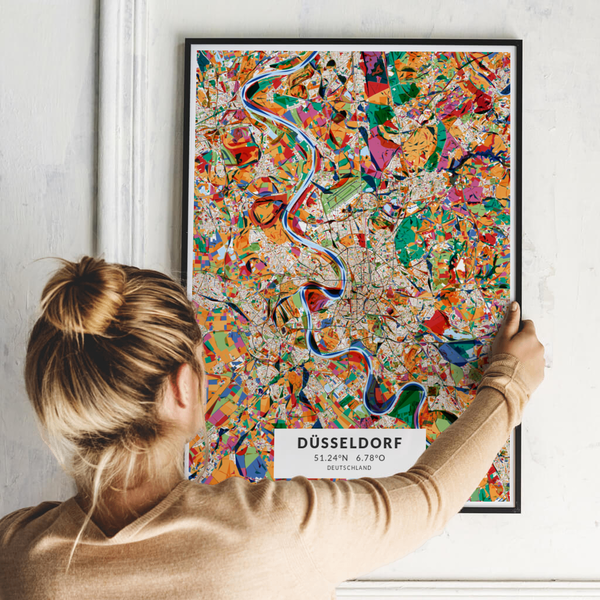 City-Map Düsseldorf im Stil Kandinsky City-Map Düsseldorf im Stil Kandinsky