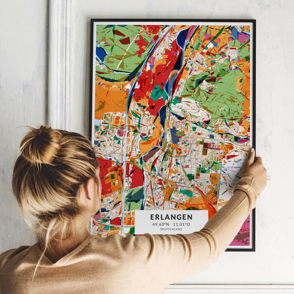 City-Map Erlangen im Stil Kandinsky City-Map Erlangen im Stil Kandinsky
