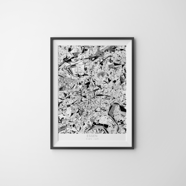 City-Map Essen im Stil Kandinsky City-Map Essen im Stil Kandinsky