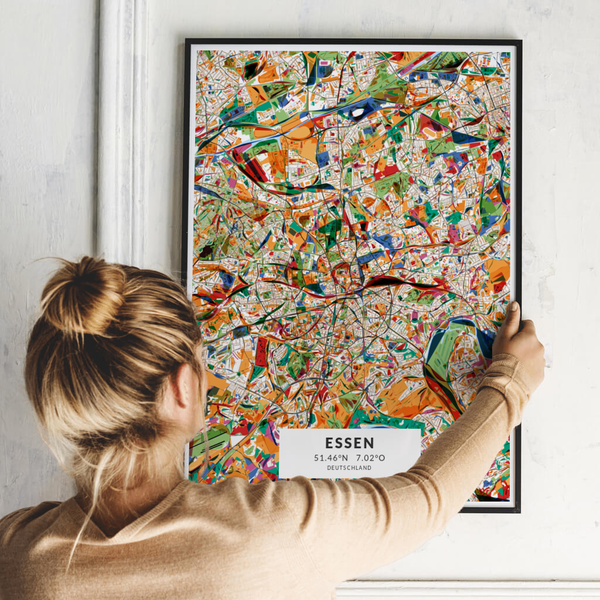 City-Map Essen im Stil Kandinsky City-Map Essen im Stil Kandinsky