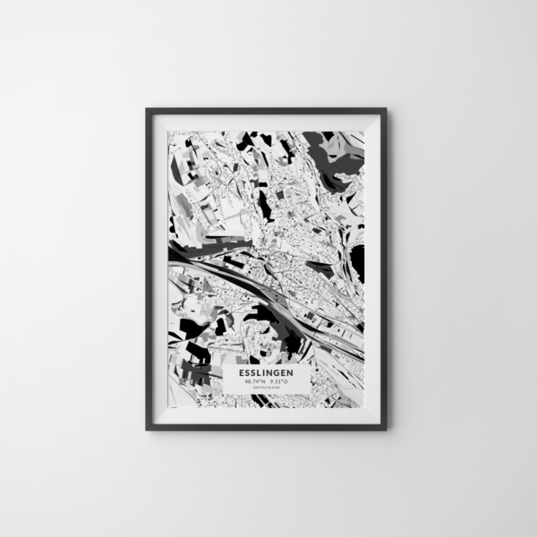 City-Map Esslingen im Stil Kandinsky City-Map Esslingen im Stil Kandinsky