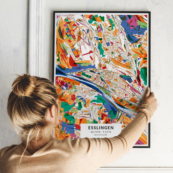 City-Map Esslingen im Stil Kandinsky City-Map Esslingen im Stil Kandinsky