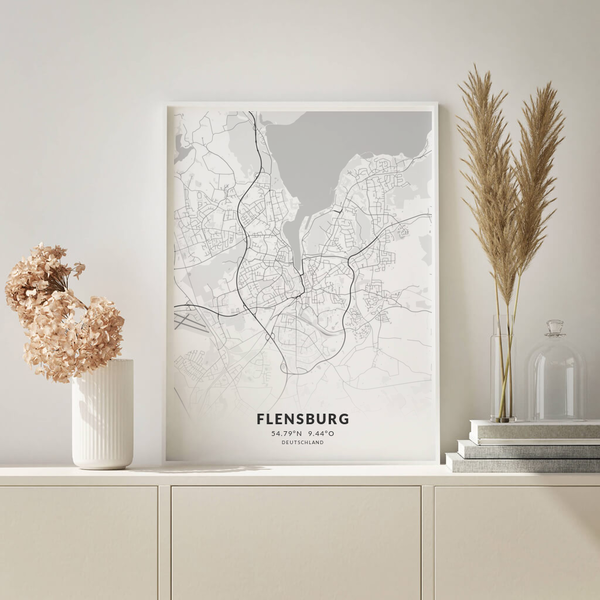 City-Map Flensburg im Stil Elegant