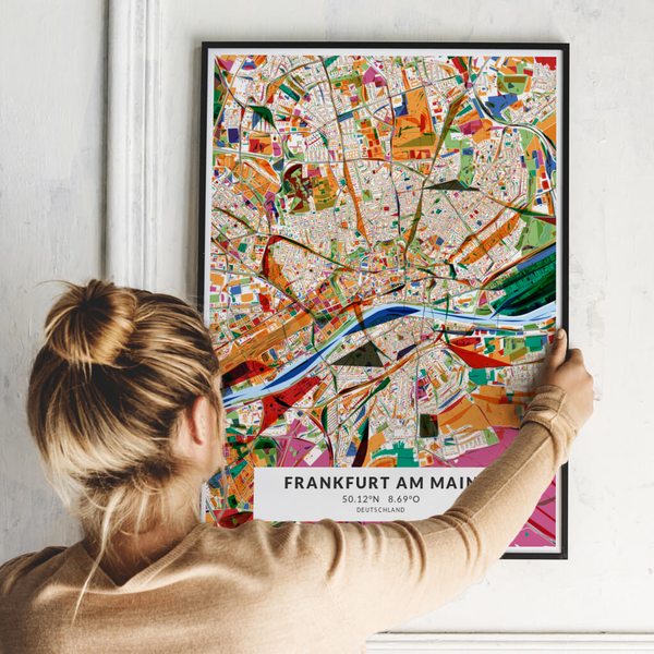 City-Map Frankfurt Am Main im Stil Kandinsky City-Map Frankfurt Am Main im Stil Kandinsky