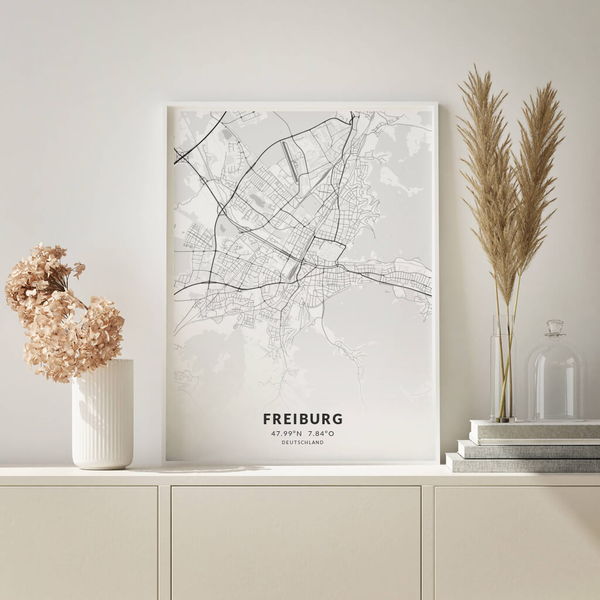 City-Map Freiburg im Stil Elegant