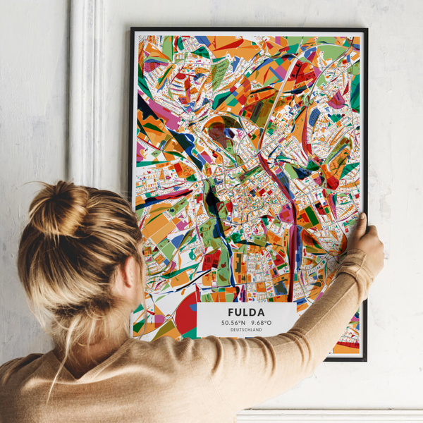 City-Map Fulda im Stil Kandinsky City-Map Fulda im Stil Kandinsky