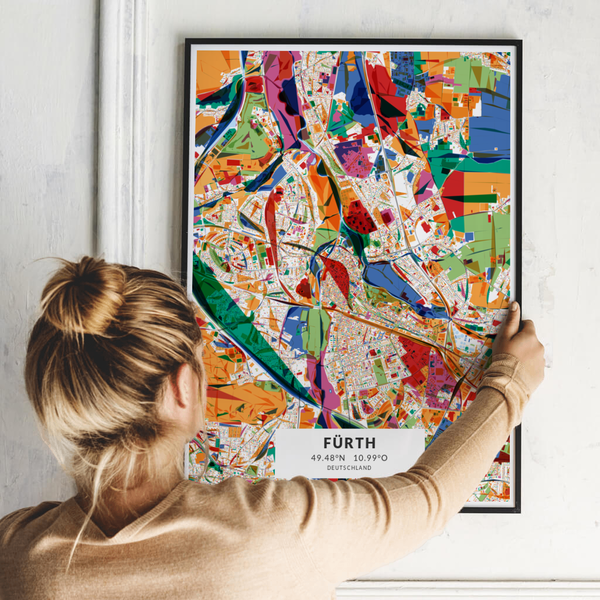 City-Map Fürth im Stil Kandinsky City-Map Fürth im Stil Kandinsky