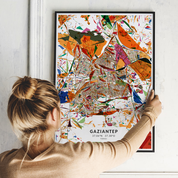 City-Map Gaziantep im Stil Kandinsky City-Map Gaziantep im Stil Kandinsky