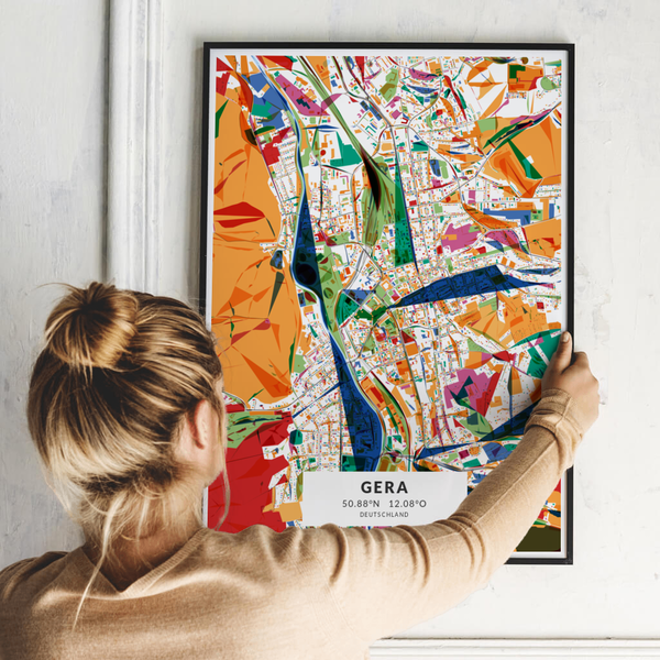City-Map Gera im Stil Kandinsky City-Map Gera im Stil Kandinsky