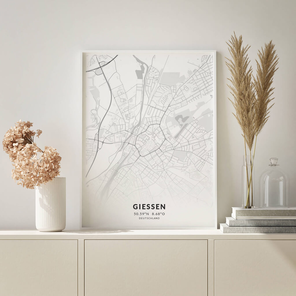 City-Map Gießen im Stil Elegant