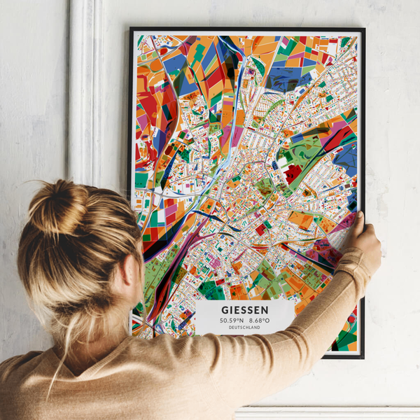 City-Map Gießen im Stil Kandinsky City-Map Gießen im Stil Kandinsky