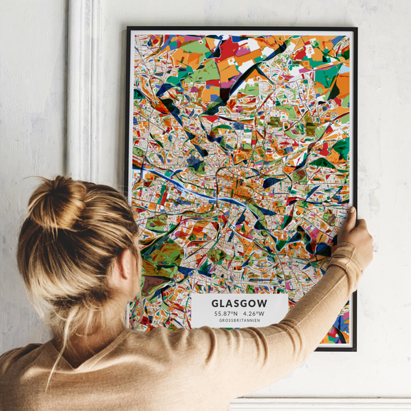 City-Map Glasgow im Stil Kandinsky City-Map Glasgow im Stil Kandinsky