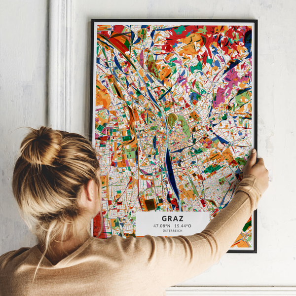 City-Map Graz im Stil Kandinsky City-Map Graz im Stil Kandinsky