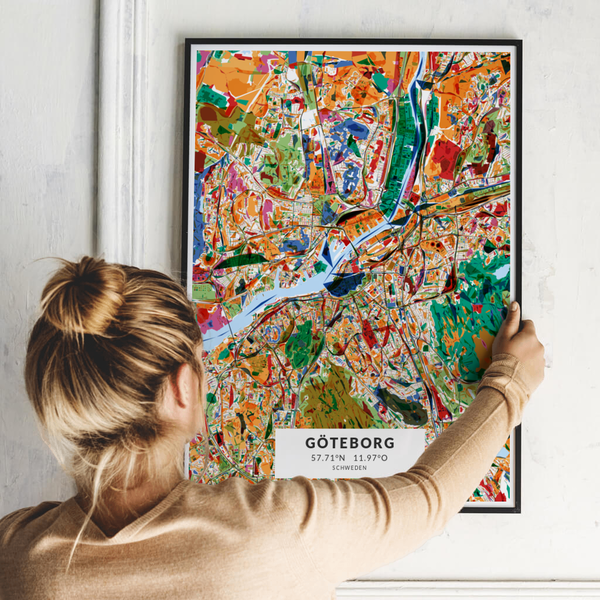 City-Map Göteborg im Stil Kandinsky City-Map Göteborg im Stil Kandinsky