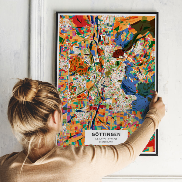City-Map Göttingen im Stil Kandinsky City-Map Göttingen im Stil Kandinsky