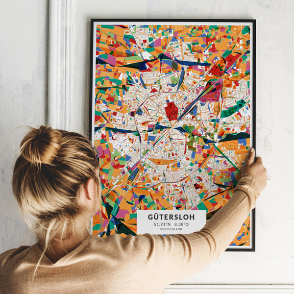 City-Map Gütersloh im Stil Kandinsky City-Map Gütersloh im Stil Kandinsky