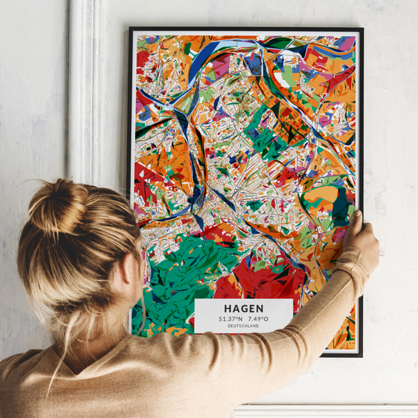City-Map Hagen im Stil Kandinsky City-Map Hagen im Stil Kandinsky