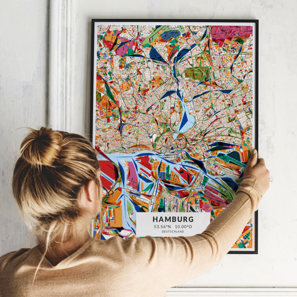 City-Map Hamburg im Stil Kandinsky City-Map Hamburg im Stil Kandinsky