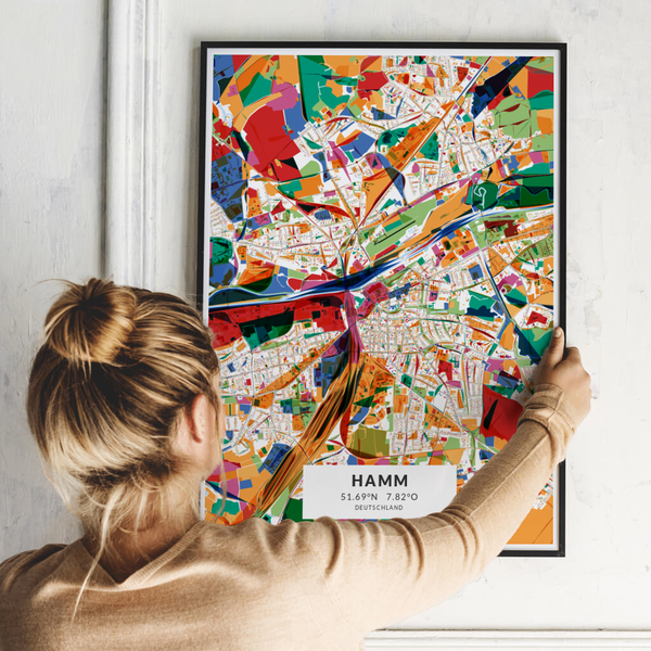 City-Map Hamm im Stil Kandinsky City-Map Hamm im Stil Kandinsky