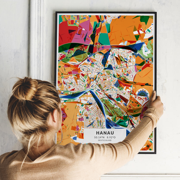 City-Map Hanau im Stil Kandinsky City-Map Hanau im Stil Kandinsky