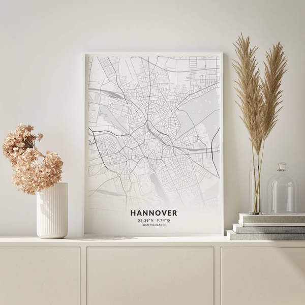 City-Map Hannover im Stil Elegant