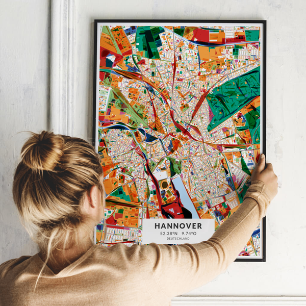 City-Map Hannover im Stil Kandinsky City-Map Hannover im Stil Kandinsky