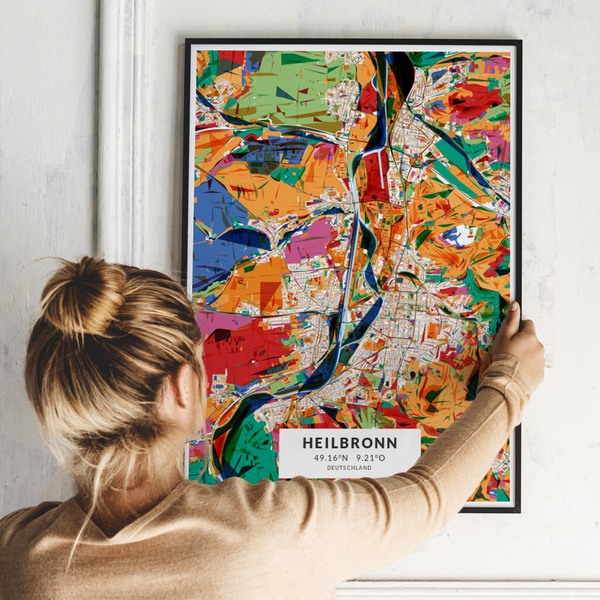 City-Map Heilbronn im Stil Kandinsky City-Map Heilbronn im Stil Kandinsky