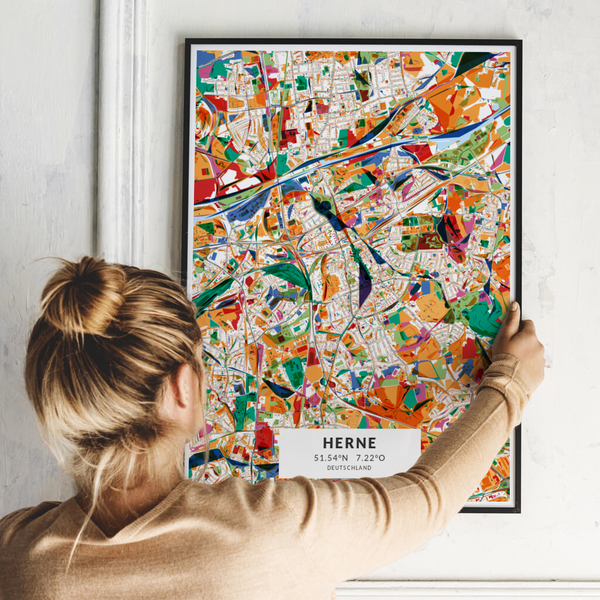 City-Map Herne im Stil Kandinsky City-Map Herne im Stil Kandinsky