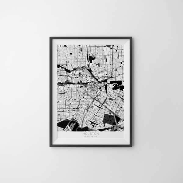 City-Map Houston im Stil Kandinsky City-Map Houston im Stil Kandinsky