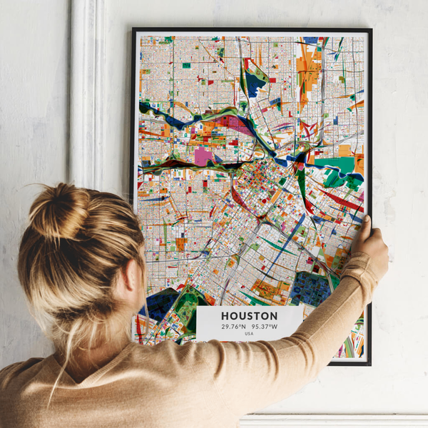 City-Map Houston im Stil Kandinsky City-Map Houston im Stil Kandinsky
