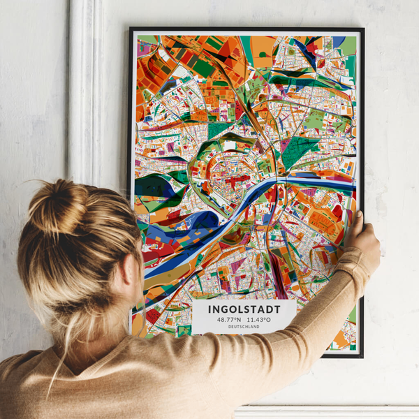 City-Map Ingolstadt im Stil Kandinsky City-Map Ingolstadt im Stil Kandinsky