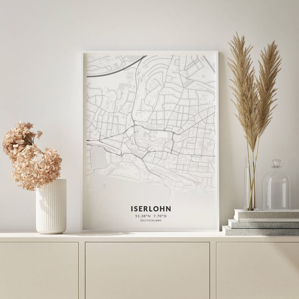 City-Map Iserlohn im Stil Elegant