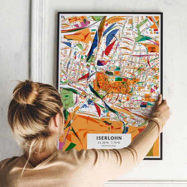 City-Map Iserlohn im Stil Kandinsky City-Map Iserlohn im Stil Kandinsky