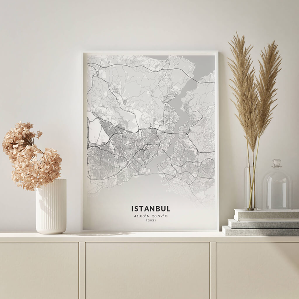 City-Map Istanbul im Stil Elegant City-Map Istanbul im Stil Elegant