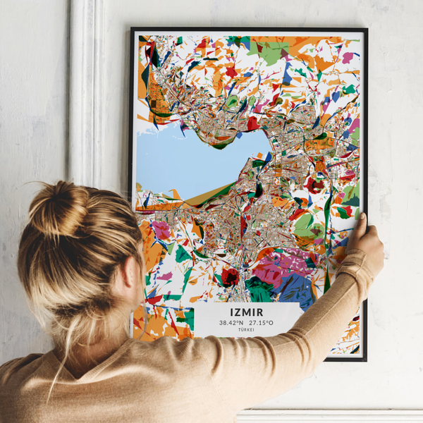 City-Map Izmir im Stil Kandinsky City-Map Izmir im Stil Kandinsky