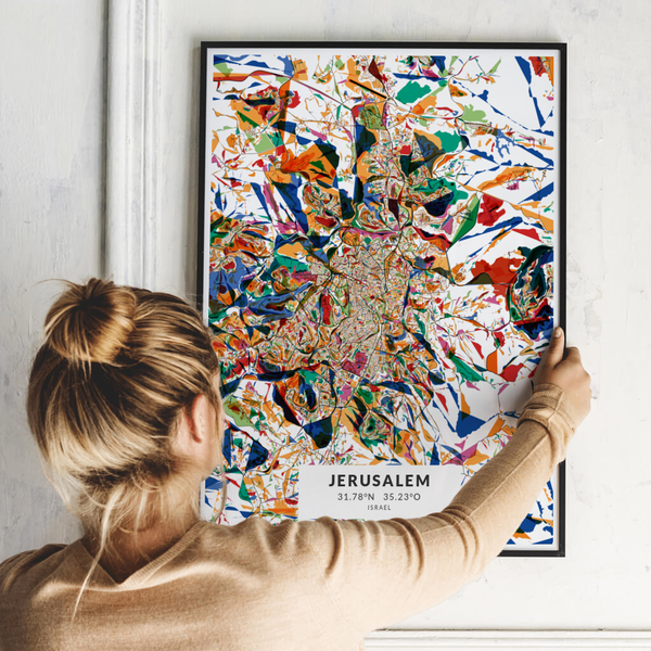 City-Map Jerusalem im Stil Kandinsky City-Map Jerusalem im Stil Kandinsky