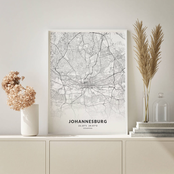 City-Map Johannesburg im Stil Elegant