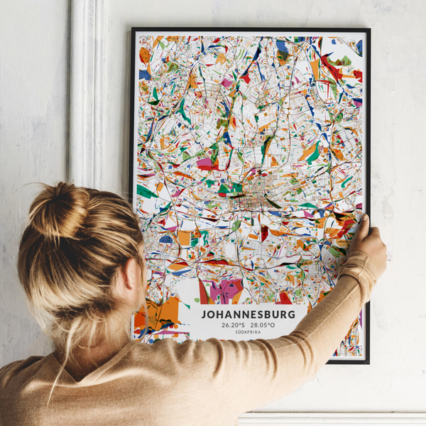 City-Map Johannesburg im Stil Kandinsky City-Map Johannesburg im Stil Kandinsky