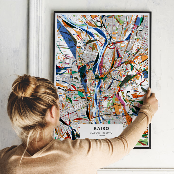 City-Map Kairo im Stil Kandinsky City-Map Kairo im Stil Kandinsky