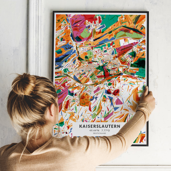 City-Map Kaiserslautern im Stil Kandinsky