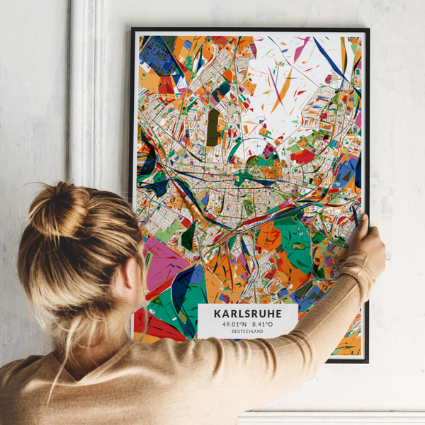 City-Map Karlsruhe im Stil Kandinsky City-Map Karlsruhe im Stil Kandinsky