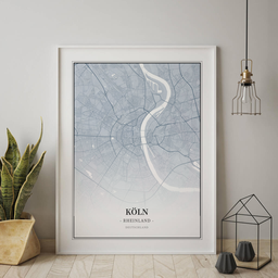 Gerahmtes Poster von Köln im Stil Marine