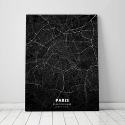 Leinwand von Paris im Stil Black