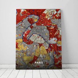 Leinwand von Paris im Stil Mondrian