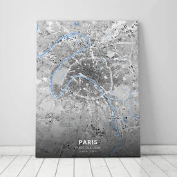 Leinwand von Paris im Stil Schwarzplan