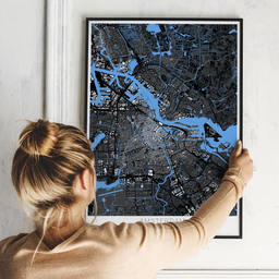 Poster von Amsterdam im Stil Architekt