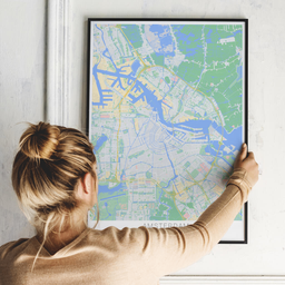 Poster von Amsterdam im Stil Atlas